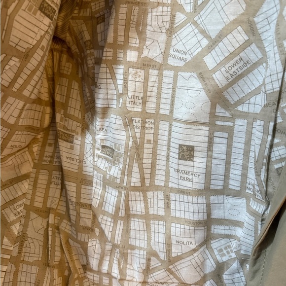Banana Republic Tan Blazer Suit Jacket Map of NYC inside🤎 P2P 20 - Picture 2 of 10